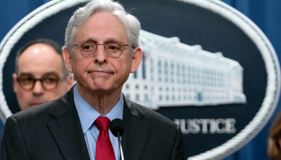 – Vi hevder at El Nini var en av Sinaloa-kartellets fremste sicarioer, sier USAs justisminister Merrick Garland i forbindelse med utleveringen av mexicaneren. Her er Garland fotografert i en annen anledning tidligere i uka. – Vi hevder at El Nini var en av Sinaloa-kartellets fremste sicarioer, sier USAs justisminister Merrick Garland i forbindelse med utleveringen av mexicaneren. Her er Garland fotografert i en annen anledning tidligere i uka. Foto: Jose Luis Magana / AP / NTB