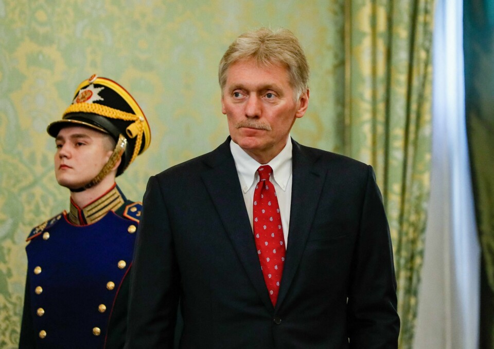 Kremls talsmann Dmitrij Peskov fyrer ofte løs mot Vesten i russiske medier. Kremls talsmann Dmitrij Peskov fyrer ofte løs mot Vesten i russiske medier.