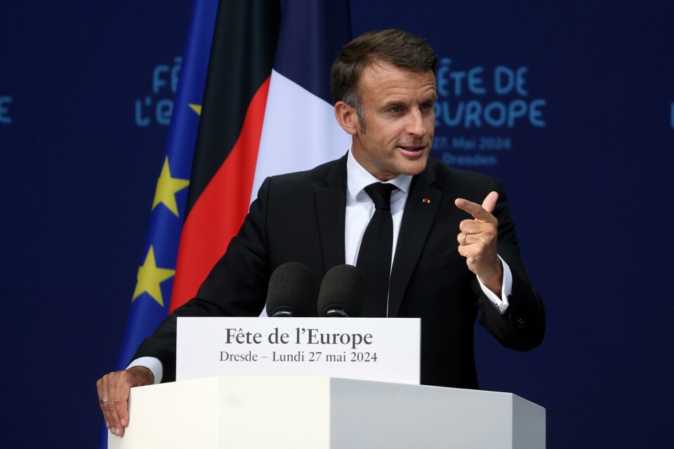 Europa bør være mer uavhengig når det kommer til sikkerhet og forsvar, mener Frankrikes president Emmanuel Macron. Europa bør være mer uavhengig når det kommer til sikkerhet og forsvar, mener Frankrikes president Emmanuel Macron. Foto: Jan Woitas / DPA / AP / NTB