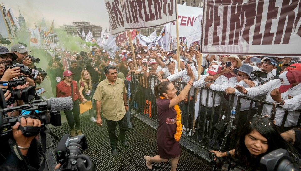Claudia Sheinbaum ligger an til å bli den første kvinnelige presidenten i Mexico etter valget søndag. Claudia Sheinbaum ligger an til å bli den første kvinnelige presidenten i Mexico etter valget søndag.