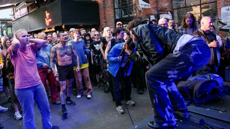 Publikum på Blå under Musikkfest Oslo 2023, her med punkbandet Draümar. Musikkfest Oslo
