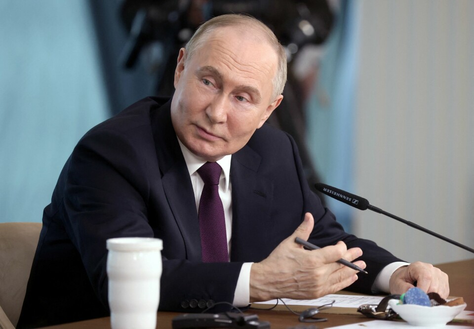 Russland og president Vladimir Putin gikk til fullskala invasjon av Ukraina i februar 2022. Russian President Vladimir Putin speaks during a meeting with senior editors from international news agencies at Lakhta Centre business tower in Saint Petersburg, Russia June 5, 2024. Sputnik/Valentina Pevtsova/Pool via REUTERS ATTENTION EDITORS - THIS IMAGE WAS PROVIDED BY A THIRD PARTY.