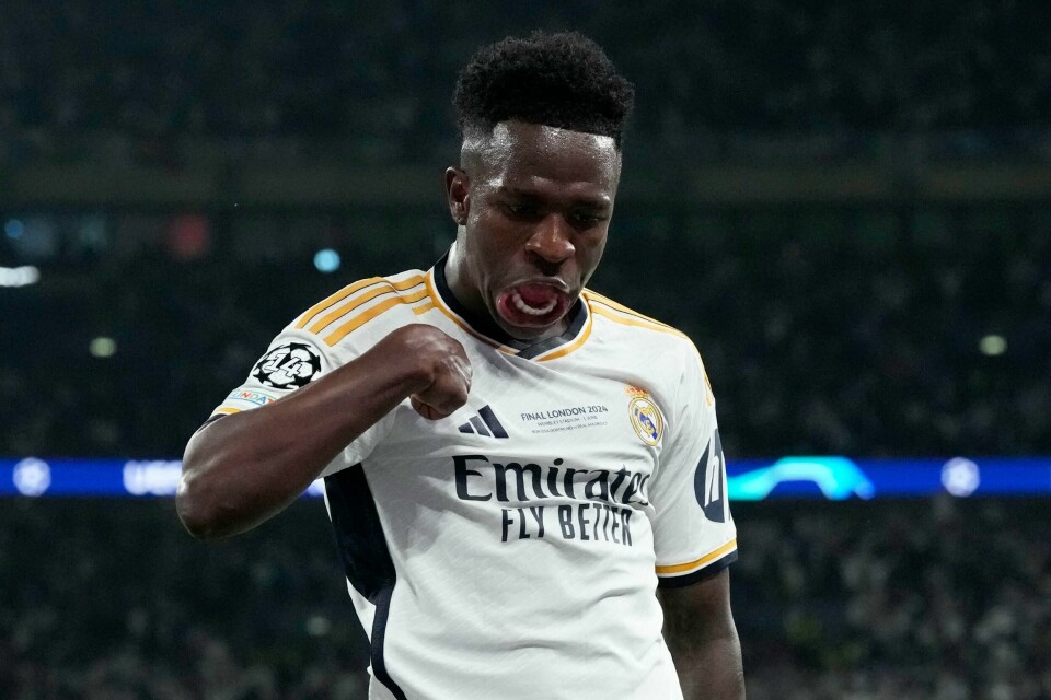 Vinicius Junior scoret da Real Madrid vant Champions League for halvannen uke siden. Vinicius Junior scoret da Real Madrid vant Champions League for halvannen uke siden. Foto: Frank Augstein / AP / NTB