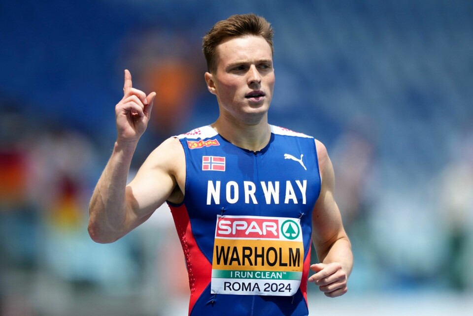 Karsten Warholm lekte seg videre i mandagens semifinale. Karsten Warholm i aksjon i semifinalen på 400 meter hekk under EM i friidrett 2024 på Olympiastadion i Roma.Foto: Heiko Junge / NTB