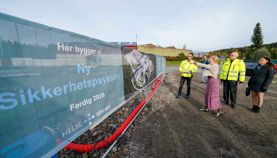 Daværende helse- og omsorgsminister Ingrid Kjerkol markerte i oktober 2023 byggestart for Ny sikkerhetspsykiatri på Ila.Foto: Gorm Kallestad / NTB Daværende helse- og omsorgsminister Ingrid Kjerkol markerte i oktober 2023 byggestart for Ny sikkerhetspsykiatri på Ila.Foto: Gorm Kallestad / NTB