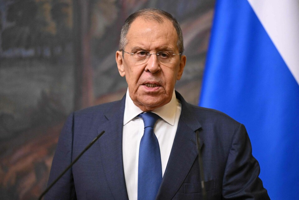 Sergej Lavrov mener USAs tid på toppen i et såkalt unipolart internasjonalt system bør være ved veis ende. Russian Foreign Minister Sergei Lavrov attends a joint press conference with his Cuban counterpart following their talks in Moscow on June 12, 2024. (Photo by NATALIA KOLESNIKOVA / POOL / AFP)