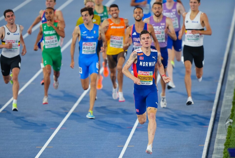 Jakob Ingebrigtsen vet at han kontroll på feltet på onsdagens 1500 meter og her blir han tidenes beste utøver i EM-historien. Jakob Ingebrigtsen vet at han kontroll på feltet på onsdagens 1500 meter og her blir han tidenes beste utøver i EM-historien.
