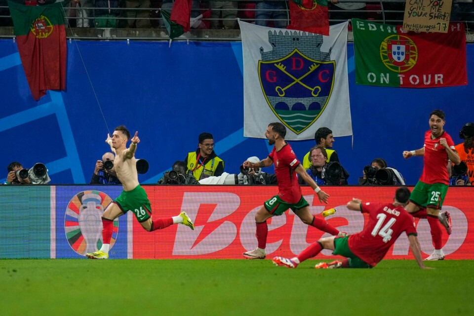 Conceicao kunne juble for scoring mot Tsjekkia. Conceicao kunne juble for scoring mot Tsjekkia.