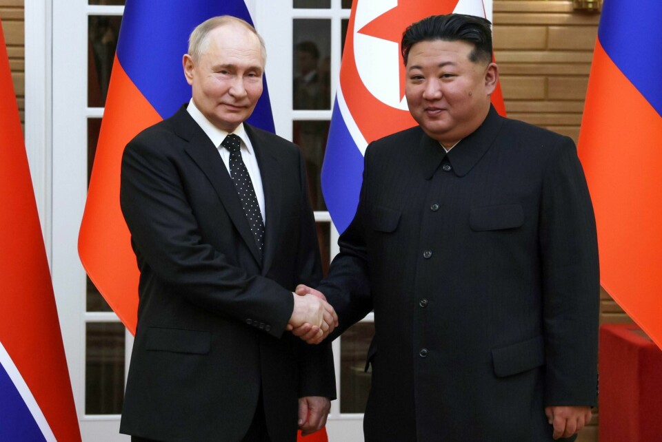 Russlands president Vladimir Putin (t.v.) og Nord-Koreas leder Kim Jong-un (t.h.) har få venner i Vesten og vil trappe opp samarbeidet seg imellom. Russlands president Vladimir Putin (t.v.) og Nord-Koreas leder Kim Jong-un (t.h.) har få venner i Vesten og vil trappe opp samarbeidet seg imellom. Foto: Sputnik / AP / NTB