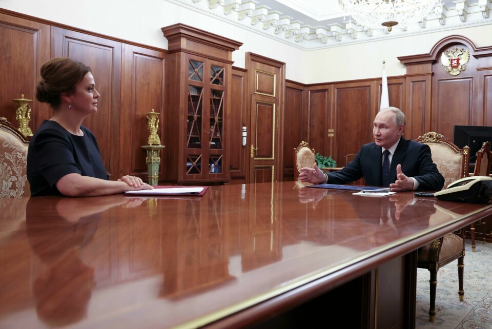 Russlands president Vladimir Putin utnevner sin niese Anna Tsivileva til å fylle plassene til fire viseforsvarsministre som han sparket mandag. Russlands president Vladimir Putin utnevner sin niese Anna Tsivileva til å fylle plassene til fire viseforsvarsministre som han sparket mandag. Foto: Alexander Kazakov / Sputnik / AP / NTB