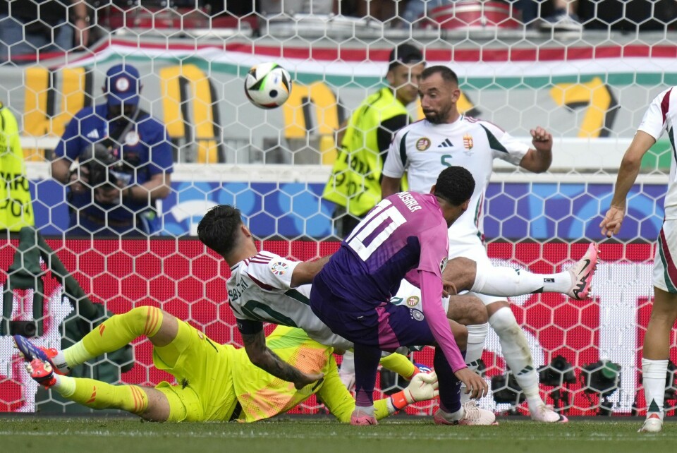 Tyskland Jamal Musiala gjør 1-0 mot Ungarn i Stuttgart onsdag. Tyskland Jamal Musiala gjør 1-0 mot Ungarn i Stuttgart onsdag. Foto: Ariel Schalit / AP / NTB.