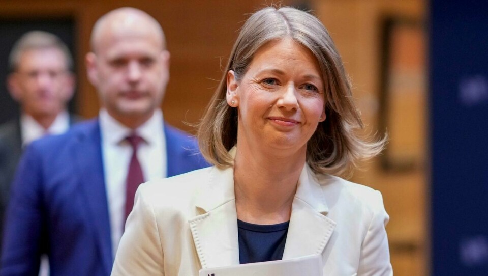 Sentralbanksjef Ida Wolden Bache holder pressekonferanse i forbindelse med Norges Banks rentebeslutning torsdag. Oslo 20240620. Sentralbanksjef Ida Wolden Bache holder pressekonferanse i forbindelse med Norges Banks rentebeslutning torsdag.Foto: Cornelius Poppe / NTB