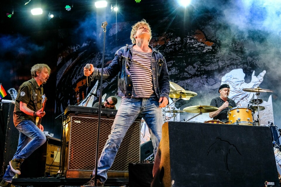 Dumdum Boys har hatt en innholdsrik karriere. Her fra en konsert på OverOslo i fjor. Nå ser de fram til å feire 40 år med et brak.(Mode Steinkjer) Dumdum Boys på OverOslo 2024.