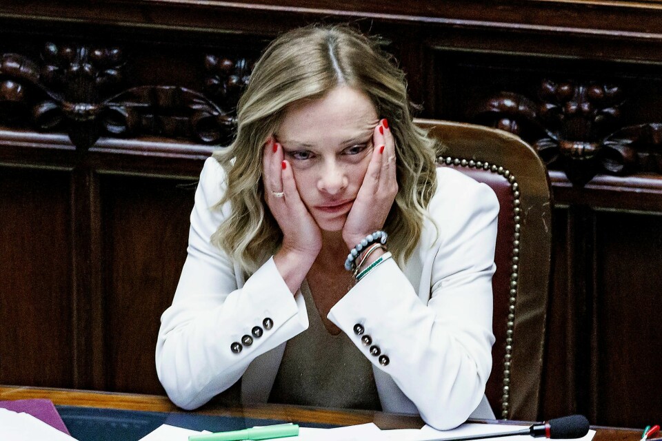 Italias statsminister Giorgia Meloni, her fra onsdag. Italias statsminister Giorgia Meloni, her fra onsdag.