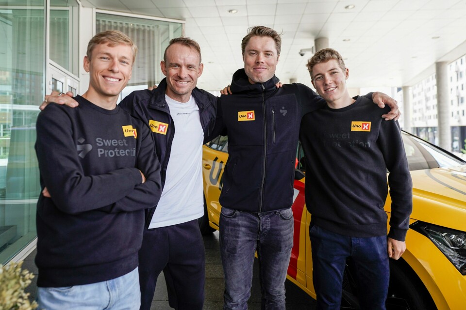 Tobias Halland Johannessen, Alexander Kristoff, Rasmus Fossum Tiller og Johannes Kulset utgjør deler av Uno-X-laget. Tobias Halland Johannessen, Alexander Kristoff, Rasmus Fossum Tiller og Johannes Kulset utgjør deler av Uno-X-laget.