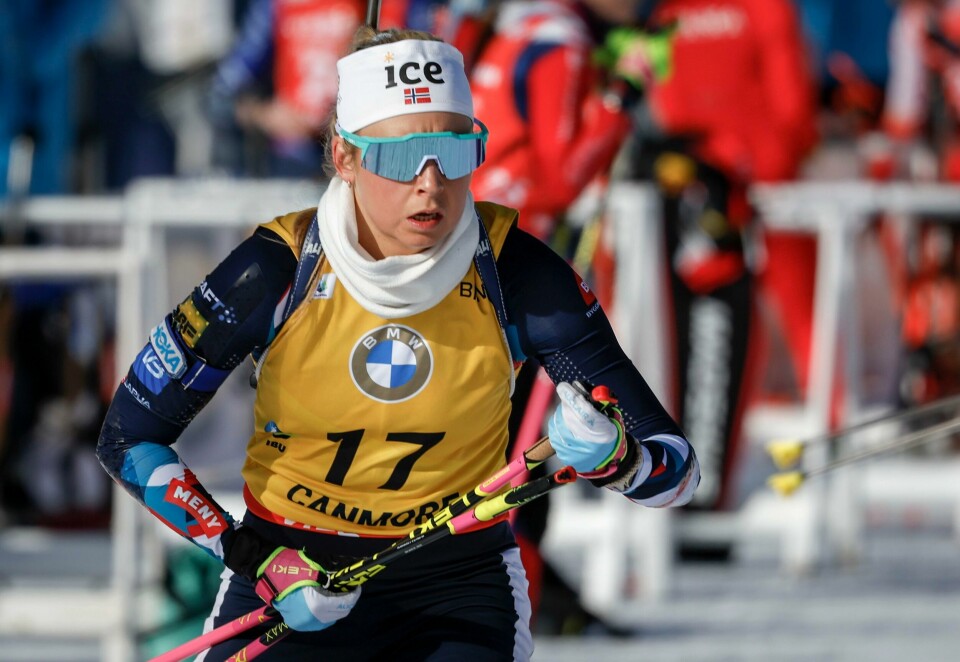 Ingrid Landmark Tandrevold fikk ikke avslutte sesongen som sammenlagtvinner i verdenscupen. Ingrid Landmark Tandrevold fikk ikke avslutte sesongen som sammenlagtvinner i verdenscupen. Foto: Jeff McIntosh / The Canadian Press via AP / NTB