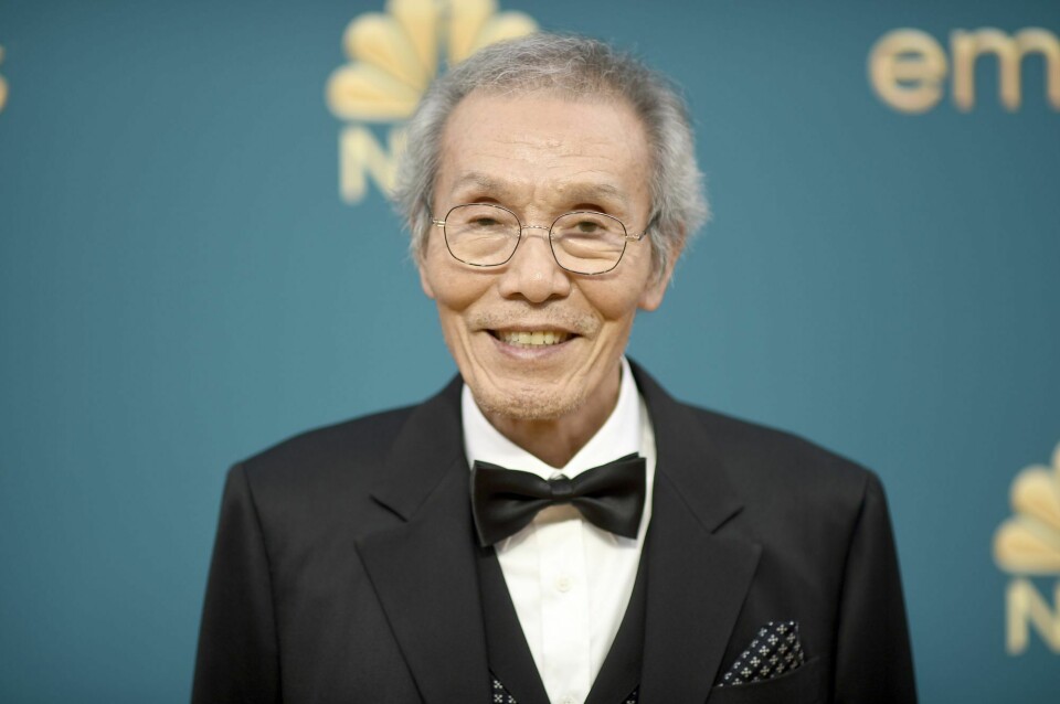 O Yeong-su under Emmy Awards i 2022. O Yeong-su arrives at the 74th Primetime Emmy Awards on Monday, Sept. 12, 2022, at the Microsoft Theater in Los Angeles. (Photo by Richard Shotwell/Invision/AP)