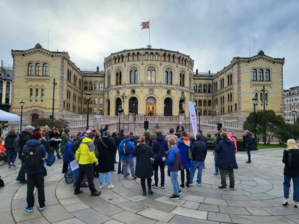Mange møtte opp på Årets viktigste frokost foran Stortinget 6. oktober. Mange møtte opp på Årets viktigste frokost foran Stortinget 6. oktober.