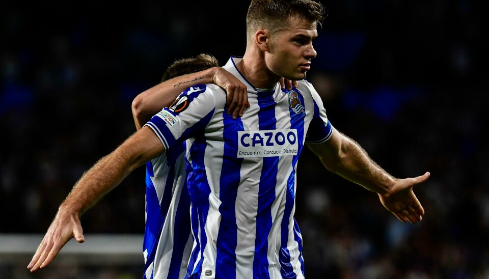 Alexander Sørloth scoret da Real Sociedad tok sin fjerde strake seier i europaligaen. Alexander Sørloth scoret da Real Sociedad tok sin fjerde strake seier i europaligaen. Foto: Alvaro Barrientos, AP / NTB