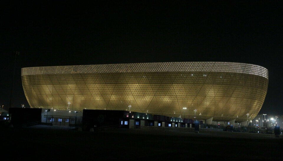Fallet fant sted på Lusail-stadionet i Doha. Foto: Hussein Sayed / AP / NTB Fallet fant sted på Lusail-stadionet i Doha. Foto: Hussein Sayed / AP / NTB