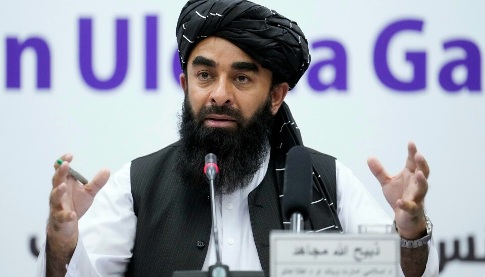 Talibans talsmann Zabiullah Mujahid sa nylig at 40 motstandskrigere var drept, men han sa ikke hvordan. Talibans talsmann Zabiullah Mujahid sa nylig at 40 motstandskrigere var drept, men han sa ikke hvordan. Foto: Ebrahim Noroozi / AP / NTB