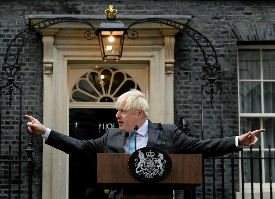 Boris Johnson, her på sin siste dag som statsminister 6. september, skal ifølge flere medier være interessert i å igjen ta over jobben. Boris Johnson, her på sin siste dag som statsminister 6. september, skal ifølge flere medier være interessert i å igjen ta over jobben.