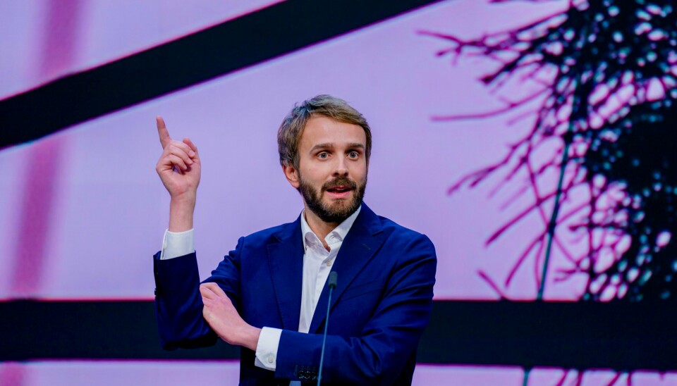 Næringsminister Jan Christian Vestre (Ap) setter høye mål for eksport av norske havvindprodukter. .