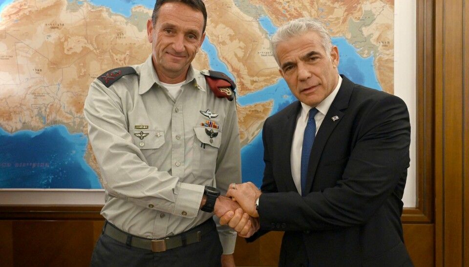 Israels statsminister Yair Lapid sammen med generalmajor Herzi Halevi, som i januar blir Israels forsvarssjef. Foto: Haim Zach / Israels regjerings pressekontor via AP / NTB Israels statsminister Yair Lapid sammen med generalmajor Herzi Halevi, som i januar blir Israels forsvarssjef. Foto: Haim Zach / Israels regjerings pressekontor via AP / NTB