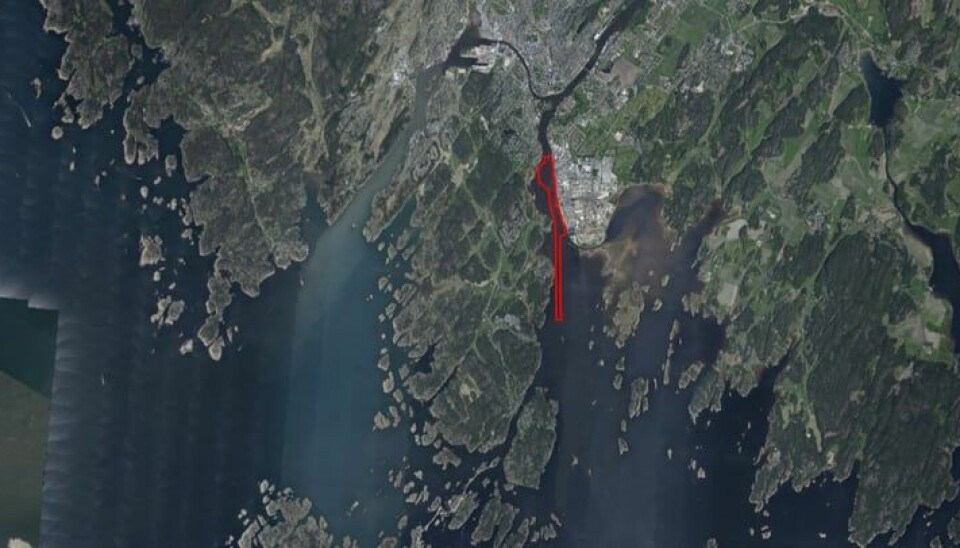 Tiltaksområdet for Innseiling Borg havn-prosjektet
