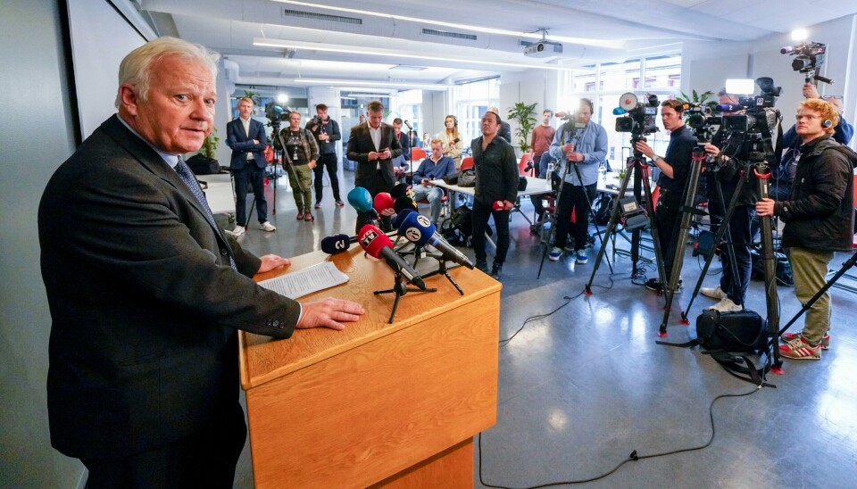 Riksadvokat Jørn Sigurd Maurud offentliggjorde fredag påtalemyndighetens avgjørelse i Baneheia-saken mot Viggo Kristiansen.