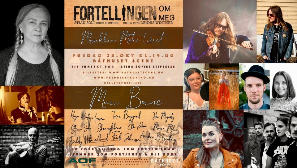 Et knippe kjente artister kommer til arrangementet, hvor inntektene går til Stine Sofies stiftelse, som Mari Boine, Skranglebein og Her Majesty. De kommer til å dele scenen med en original kunstinstallasjon. Mari Boine, Her Majesty, Mona Mohn og Skranglebein er blant de kjente artistene som kommer på premieren for å spille konsert.
