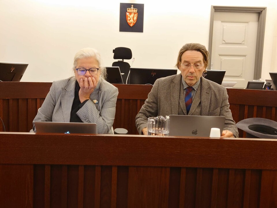 Psykolog Kirsten Rasmussen og psykiater Gunnar Johannessen er de sakkyndige som har vurdert tiltalte. De følger rettssaken. Sakkyndige kirsten rasmussen, psykolog og gunnar johannesssen psykiater, nav-drapet