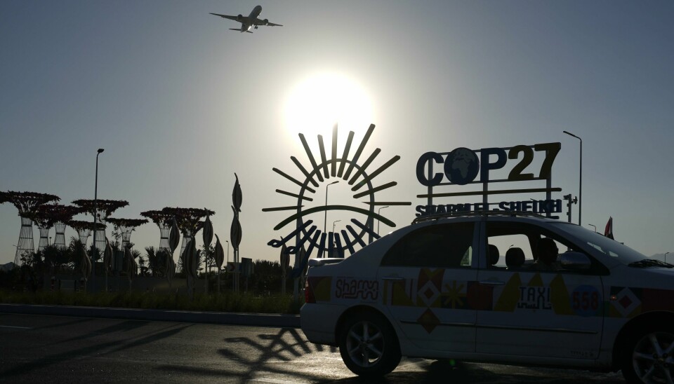 Klimatoppmøte COP27 begynte søndag i Sharm el-Sheikh. Konferansesenteret ligger i nærheten av den egyptiske feriebyens flyplass. Klimatoppmøte COP27 begynte søndag i Sharm el-Sheikh. Konferansesenteret ligger i nærheten av den egyptiske feriebyens flyplass.Foto: Javad Parsa / NTB