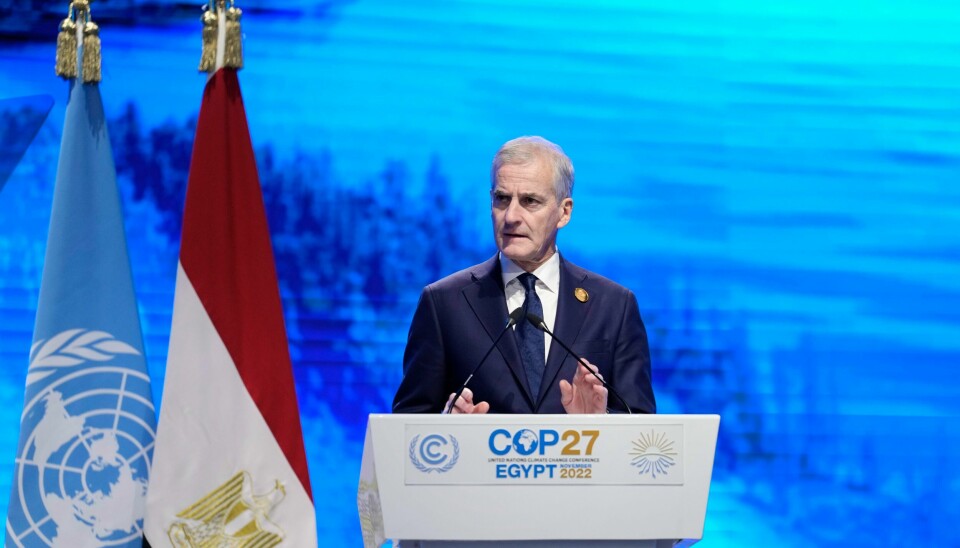 Statsminister Jonas Gahr Støre under klimatoppmøtet COP27 i Sharm el-Sheikh i Egypt. Statsminister Jonas Gahr Støre under klimatoppmøtet COP27 i Sharm el-Sheikh i Egypt.