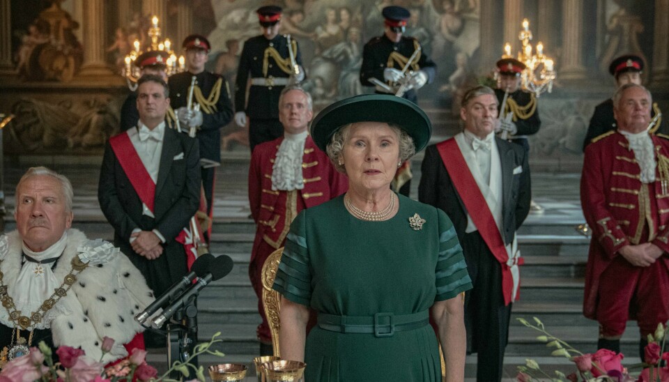 Imelda Staunton framfører som dronning Elizabeth «annus horribilis»-talen i «The Crown». «The Crown»