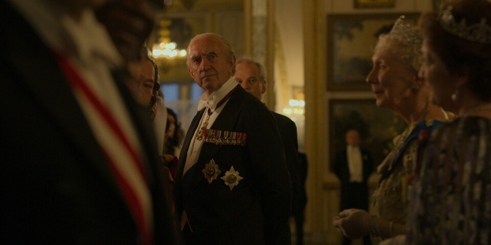 Jonathan Pryce spiller prins Philip, hertugen av Edinburgh, i «The Crown sesong 5». «The Crown»