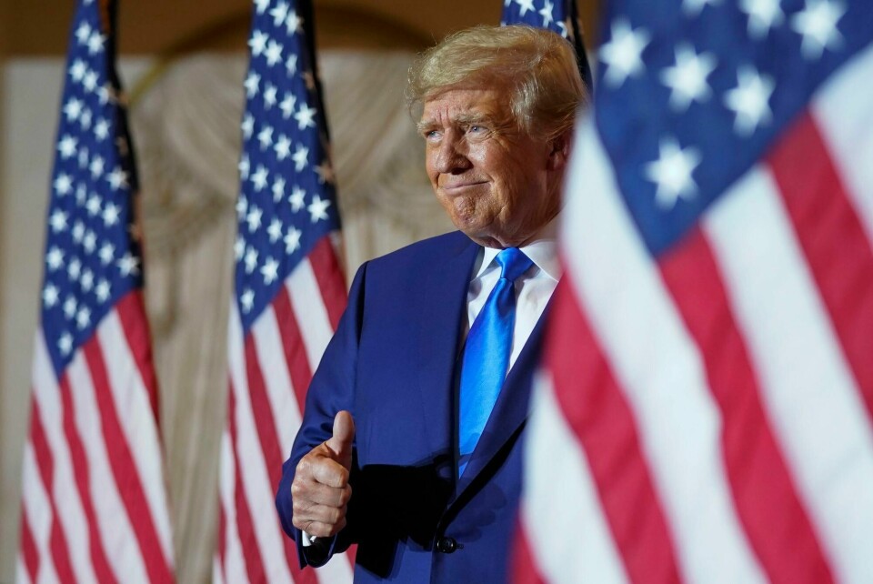 Tidligere president Donald Trump snakker i boligen sin i Mar-a-Lago i Palm Beach i Florida 8. november. Tirsdag kveld lokal tid har han varslet en kunngjøring derfra. Debatten om 2024-valget er for lengst i gang hos Republikanerne. Tidligere president Donald Trump snakker i boligen sin i Mar-a-Lago i Palm Beach i Florida 8. november. Tirsdag kveld lokal tid har han varslet en kunngjøring derfra. Debatten om 2024-valget er for lengst i gang hos Republikanerne.