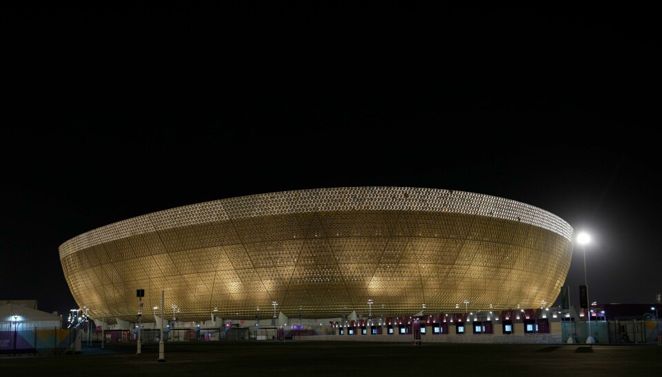 Lusail stadion avbildet på utsiden få dager før fotball-VM i Qatar starter. Lusail stadion avbildet på utsiden få dager før fotball-VM i Qatar starter. Foto: Hassan Ammar / AP / NTB