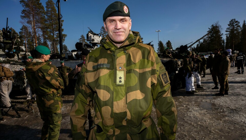 Hærsjef Lars Sivert Lervik sier at en ekstratildeling Forsvaret fikk fra regjeringen i sommer har muliggjort høstens store militærøvelse i Troms, Hærsjef Lars Sivert Lervik sier at en ekstratildeling Forsvaret fikk fra regjeringen i sommer har muliggjort høstens store militærøvelse i Troms, Foto: Geir Olsen / NTB