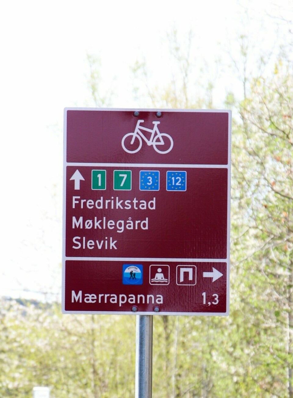 Sykkelskilt. Sykkelskilt.
