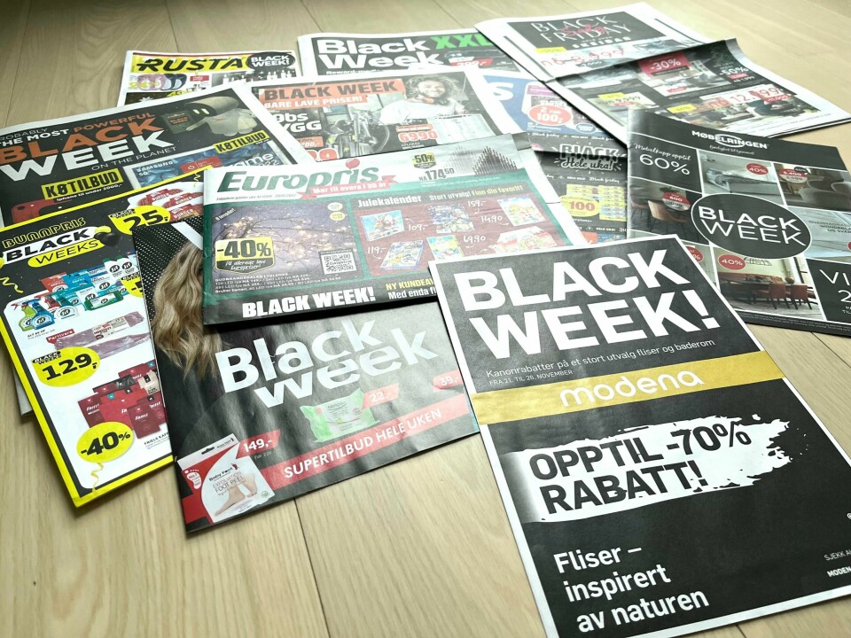 Om ikke lenge dukker tilbudene for black week og black friday opp, men det er ikke sikkert tilbudene er så gode som de kan se ut Ut fra innholdet i postkassen mandag 21. november var det ikke vanskelig å se hvilken uke vi går inn i...