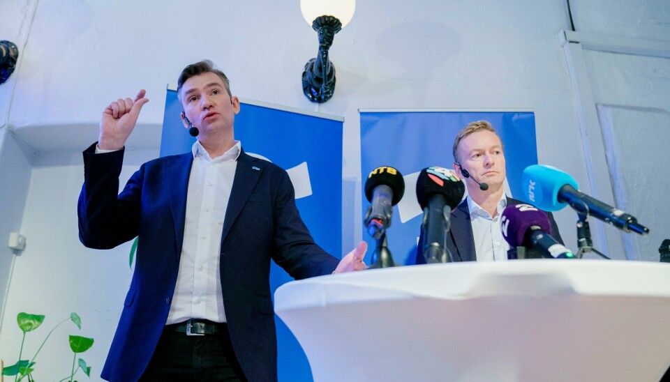 Høyre-nestleder Henrik Asheim presenterte tirsdag partiets alternative statsbudsjett. Høyres nestleder Henrik Asheim og finanspolitisk Helge Orten la fram Høyres alternative statsbudsjett tirsdag. Foto: Stian Lysberg Solum / NTB