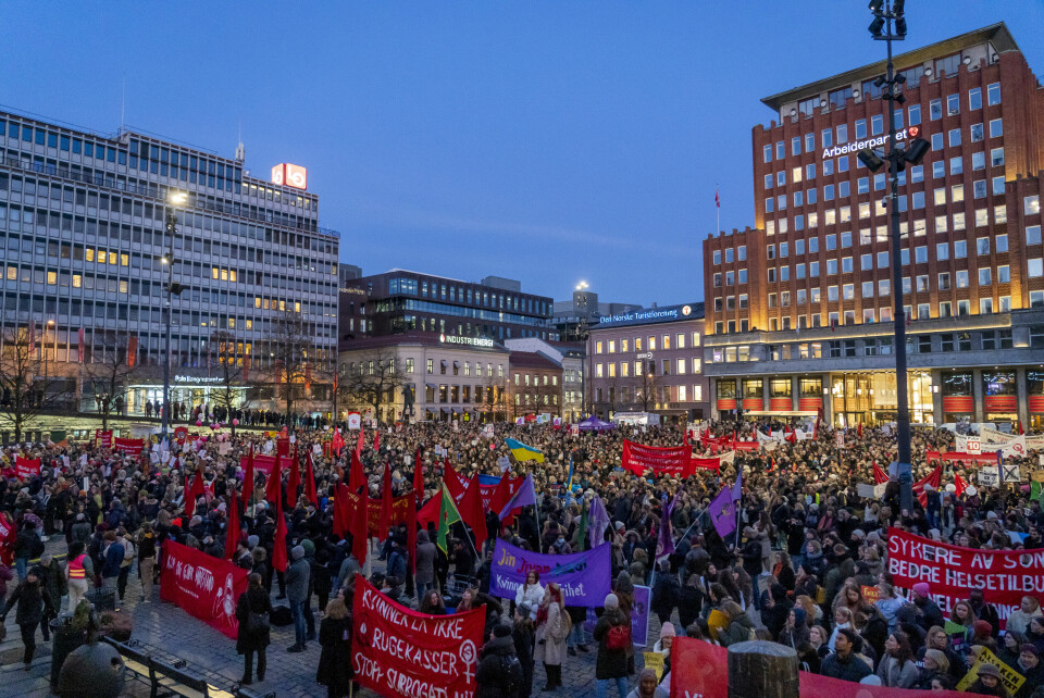 De viktigste kampene for kvinners likestilling er vunnet, mener Are Saastad. Her fra 8. mars-markeringen på Youngstorget i Oslo i 2022. De viktigste kampene for kvinners likestilling er vunnet, mener Are Saastad. Her fra 8. mars-markeringen på Youngstorget i Oslo i 2022.