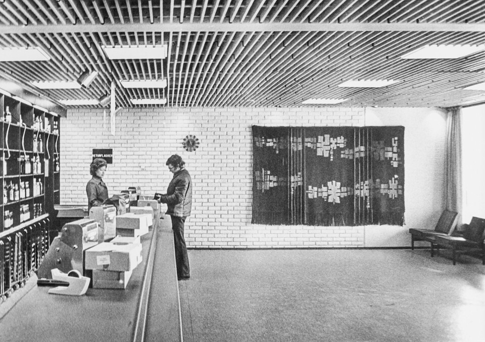 Vinmonopolet Oslo, Stovner cirka 1975 Vinmonopolet på stovner.