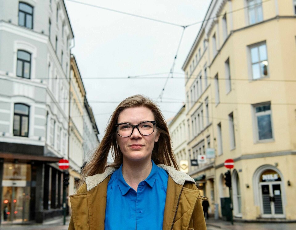 Nestleder og finanspolitisk talsperson i Rødt, Marie Sneve Martiniussen. Nestleder i Rødt, Marie Sneve Martiniussen, kan ikke forstå at byrådet i Oslo ikke kan knytte skjenkebevilling til minstelønn for de ansatte på utestedene.