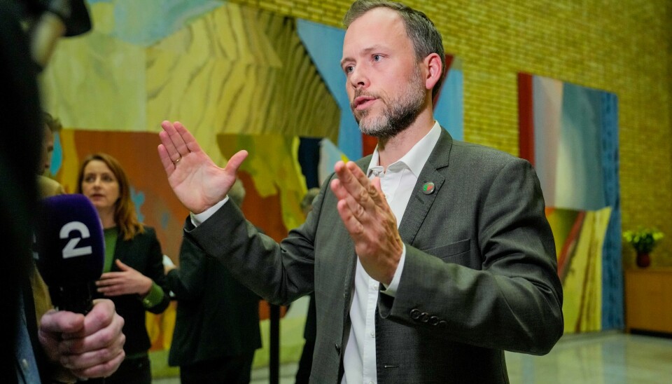 SV-Audun Lysbakken i Stortinget etter pressekonferansen der de erklærte at budsjettavtalen med regjeringspartiene er i havn. Audun Lysbakken frå SV etter ein pressekonferanse i vandrehallen på Stortinget om stadsbudsjettet 2023. Foto: Beate Oma Dahle / NTB / NPK
