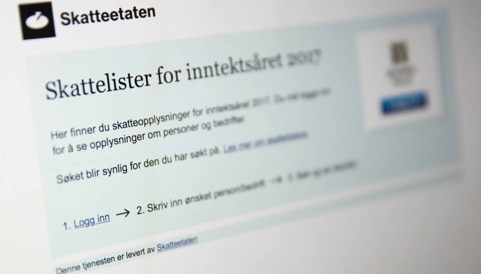 Åpne skattelister er en lang tradisjon i Norge.