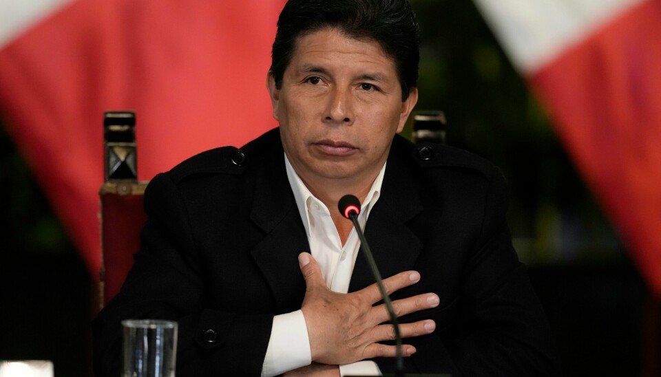 Pedro Castillo kunngjorde at han ville oppløse nasjonalforsamlingen, bare noen timer før den skulle debattere om presidenten skulle stilles for riksrett. Pedro Castillo. Arkivfoto: Martin Mejia / AP / NTB