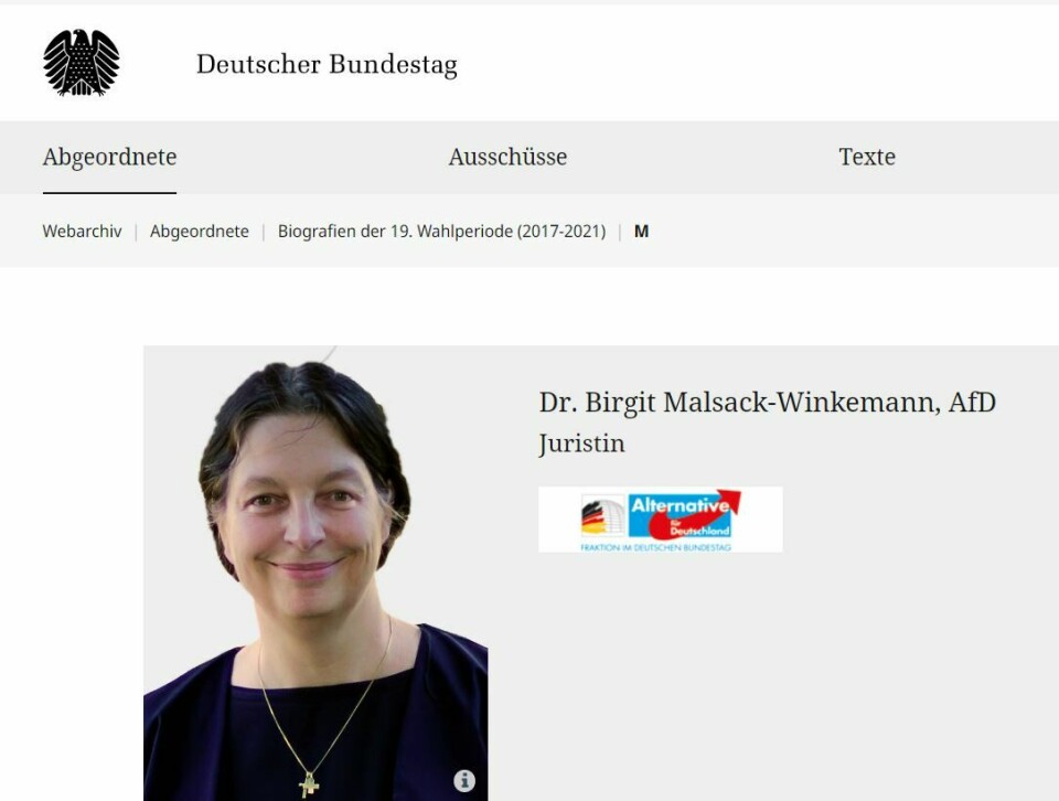 Birgit Malsack-Winkemann, Bundestag-representant for AfD fra 2017-2021, ble onsdag pågrepet, mistenkt for å ha deltatt i planlegging av statskupp Birgit Malsack-Winkemann, Bundestag-representant for AfD fra 2017-2021, ble onsdag pågrepet, mistenkt for å ha deltatt i planlegging av statskupp