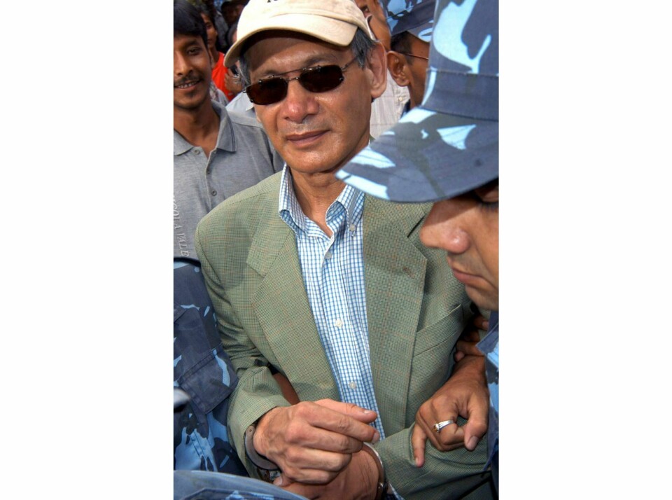 Seriemorder Charles Sobhraj avbildet i Katmandu i Nepal i 2004. Seriemorder Charles Sobhraj avbildet i Katmandu i Nepal i 2004. Foto: Binod Joshi / AP / NTB